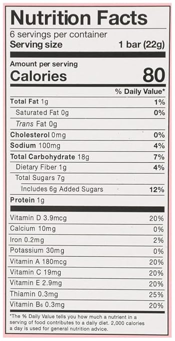 MadeGood Strawberry Crispy Squares, 4.68 oz