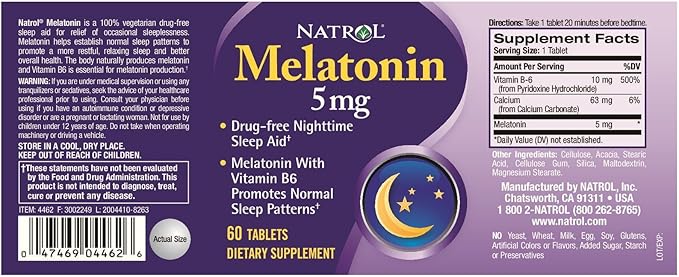 Natrol Melatonin 5 mg, 60 Count