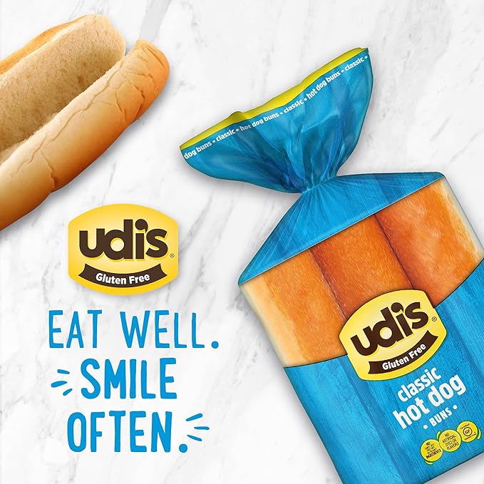 Udi's Gluten-Free Frozen Classic Hot Dog Buns, 14.3 oz