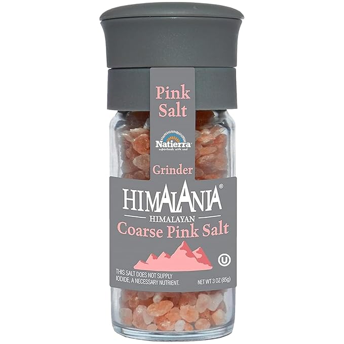 Natierra Himalayan Course Pink Salt Grinder, 3 oz