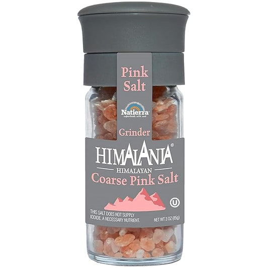 Natierra Himalayan Course Pink Salt Grinder, 3 oz