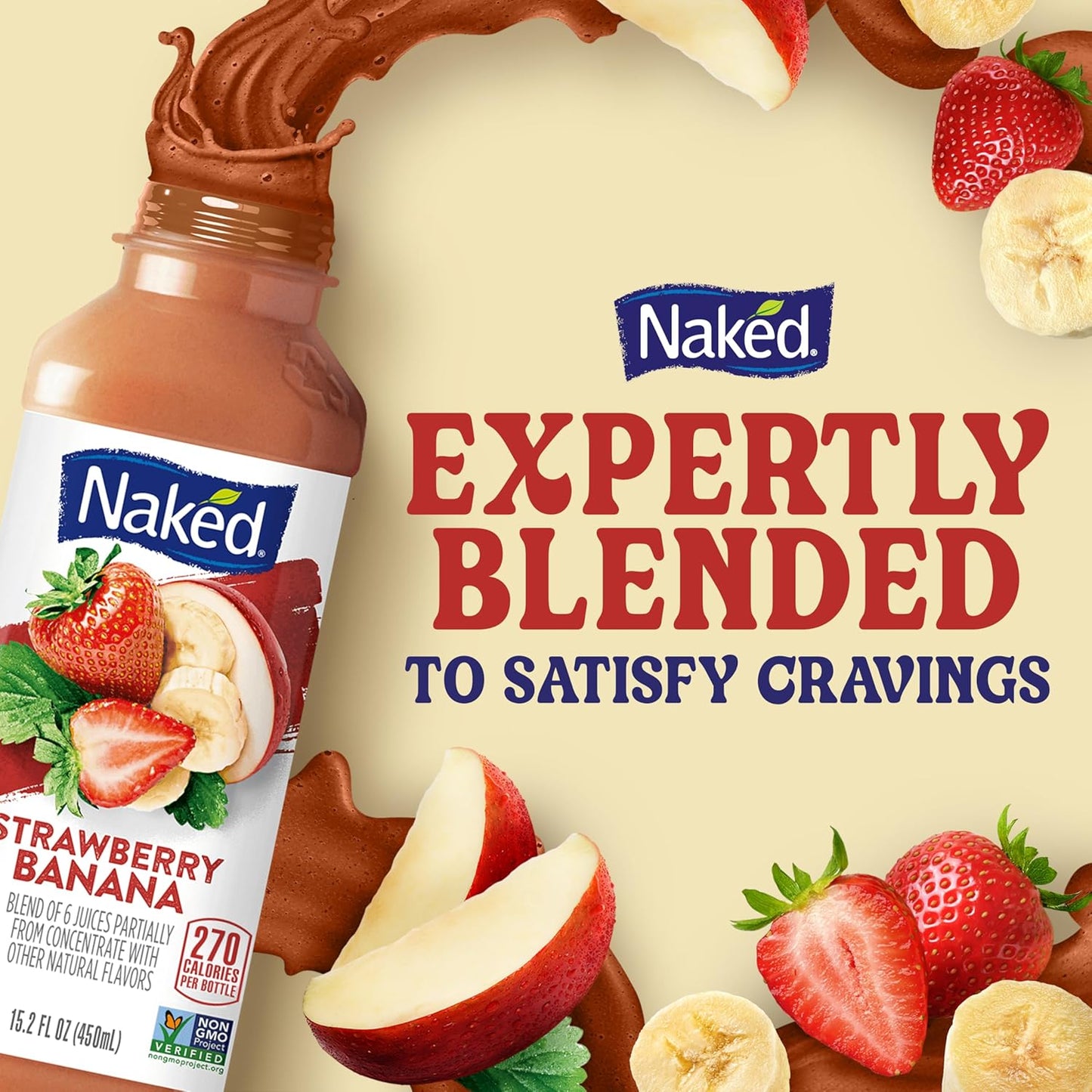 Naked Strawberry Banana Juice, 15.2 oz