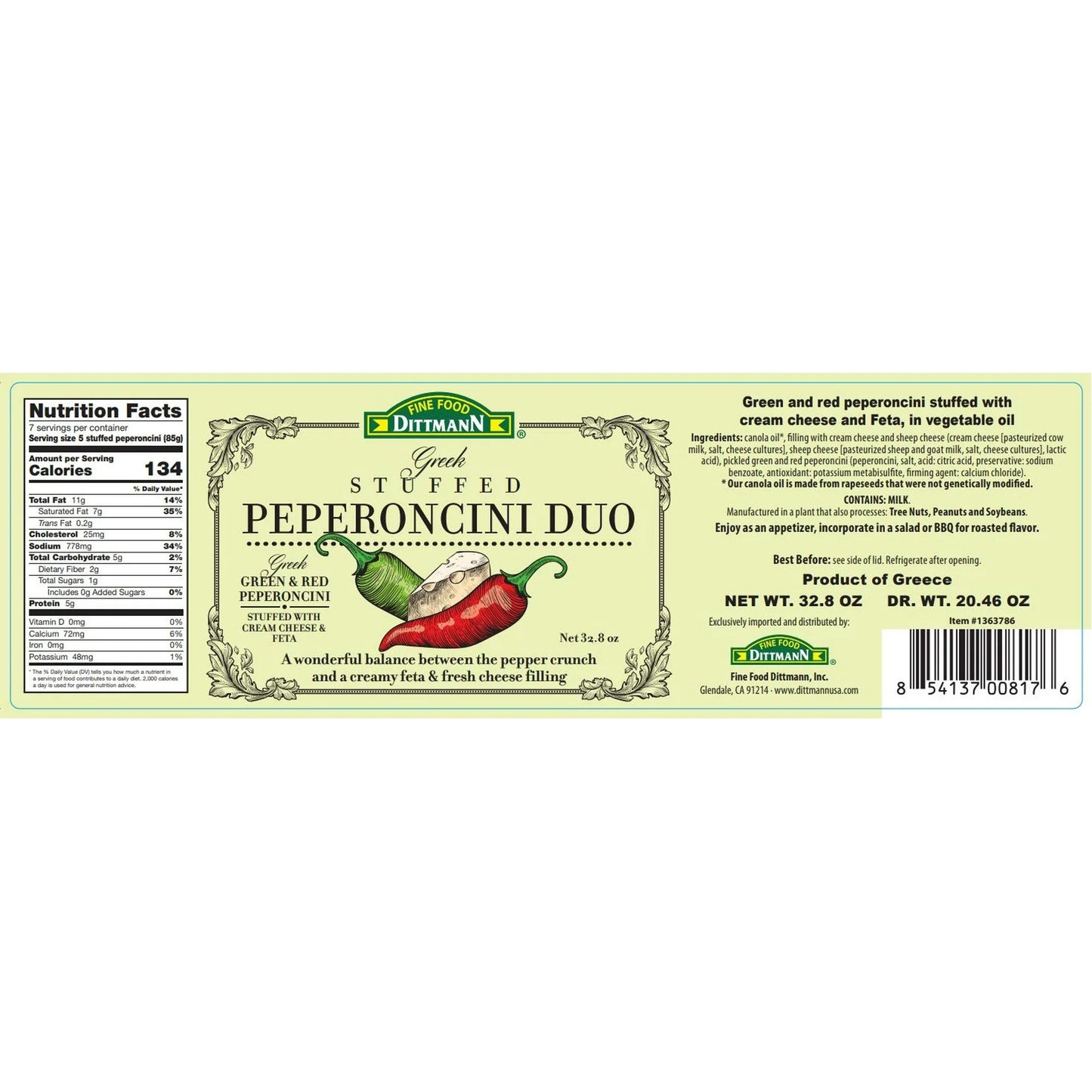 Fine Food Dittmann Greek Peperoncini Duo, 20.46 oz