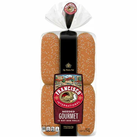 Francisco Deli Gourmet Seeded Hot Dog Buns, 16 ct