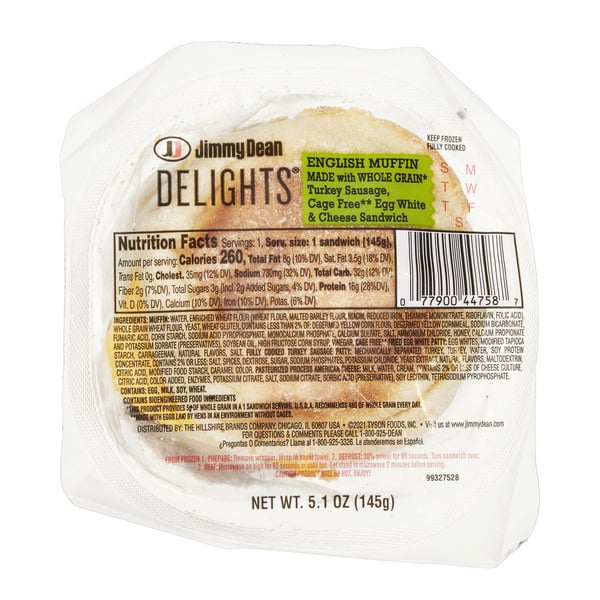 Jimmy Dean Delights Turkey Sausage & Egg Muffins, 12 ct