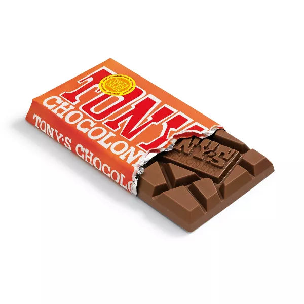 Tony's Chocolonely Caramel & Sea Salt Milk Chocolate Bar, 6.35 oz