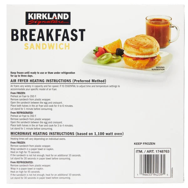 Kirkland Signature Breakfast Sandwich Spiral Croissant 8 ct, 4.8 oz