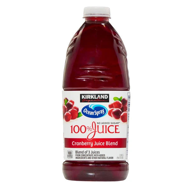 Kirkland Signature Ocean Spray Cranberry Premium 100% Juice 2 ct, 96 oz