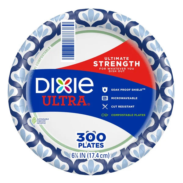 Dixie Ultra 6-7/8" Paper Plate, 300 Count