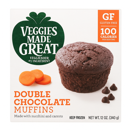 Veggies Made Great Gluten-Free Frozen Double Chocolate Muffins,  12 oz, 6 ct