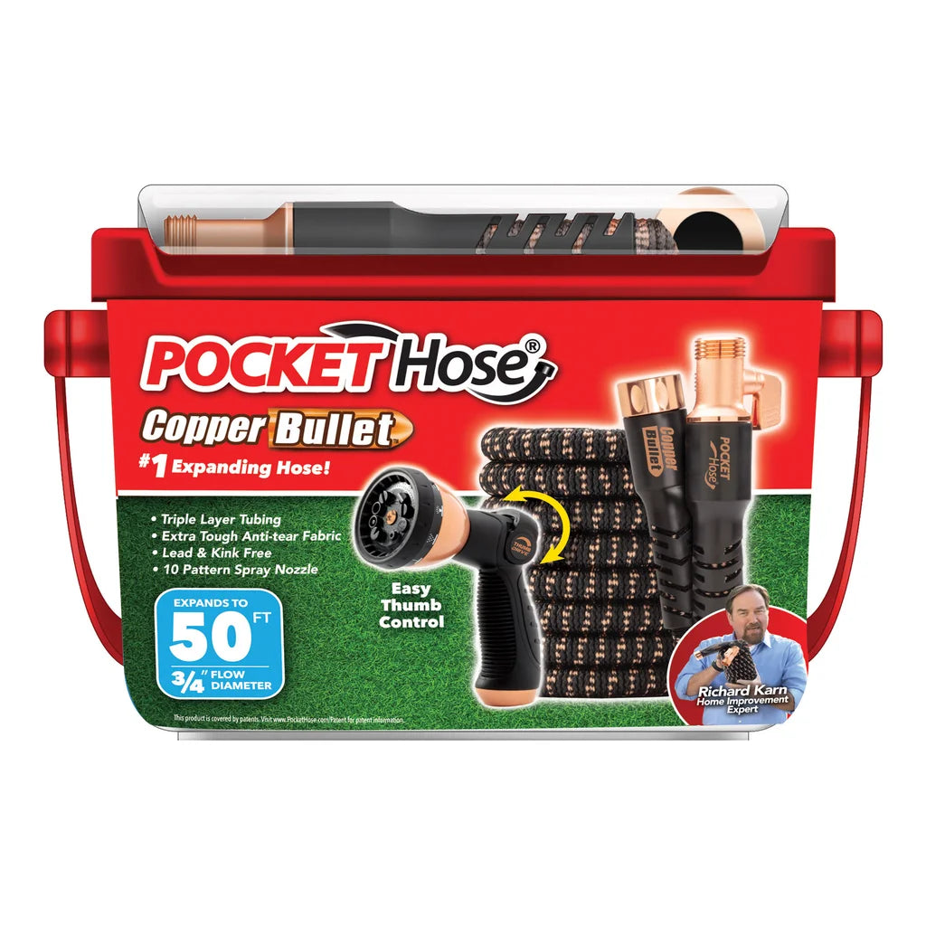 Copper Bullet Pocket-Hose, 50 Feet