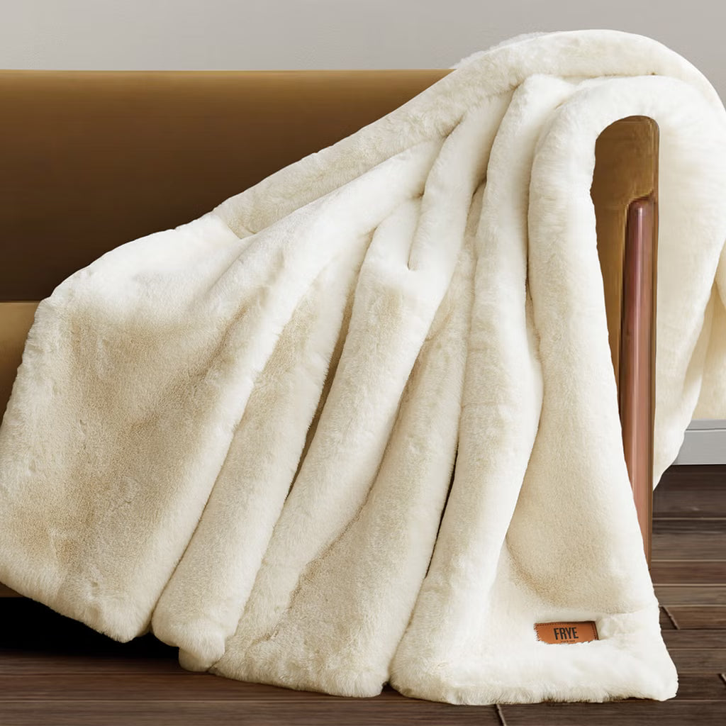 FRYE Luxe Faux Fur Throw 60 in x 70 in