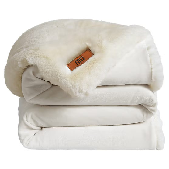 FRYE Luxe Faux Fur Throw 60 in x 70 in