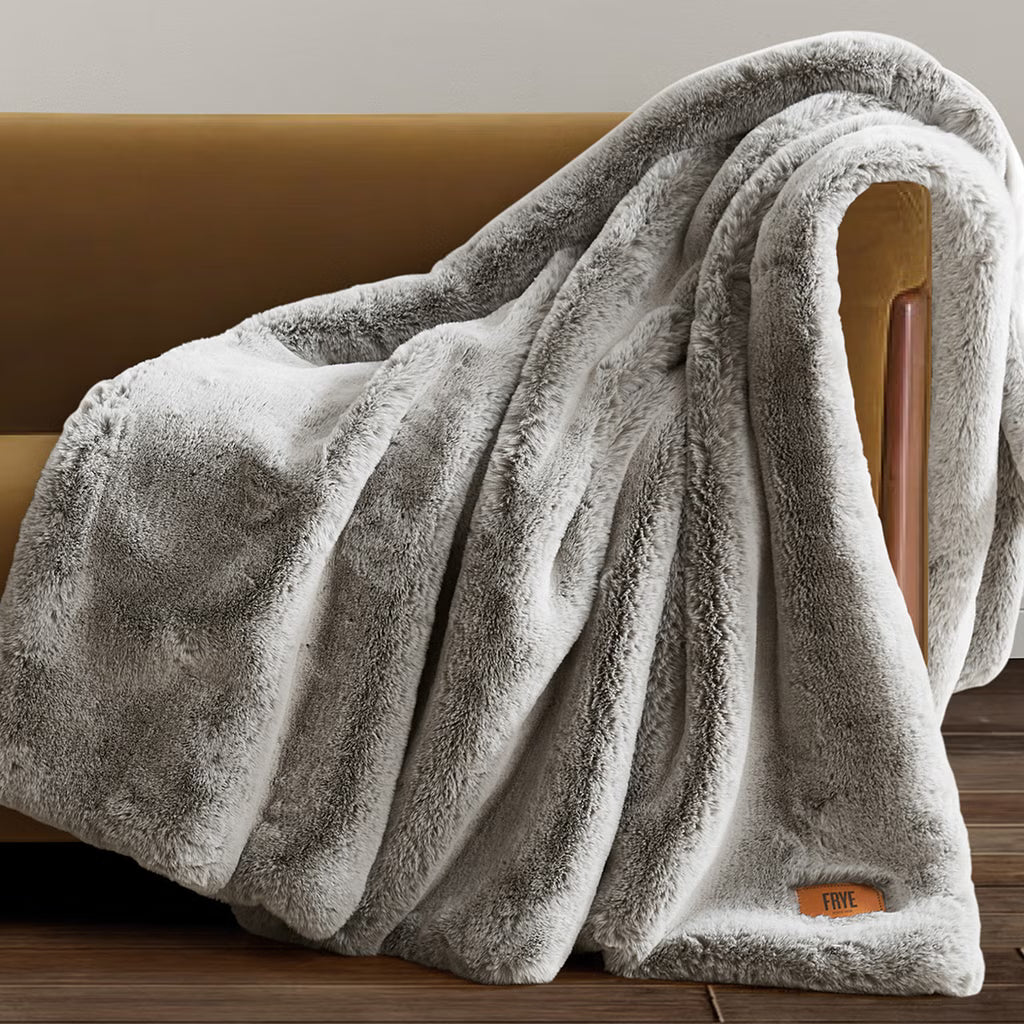 FRYE Luxe Faux Fur Throw 60 in x 70 in