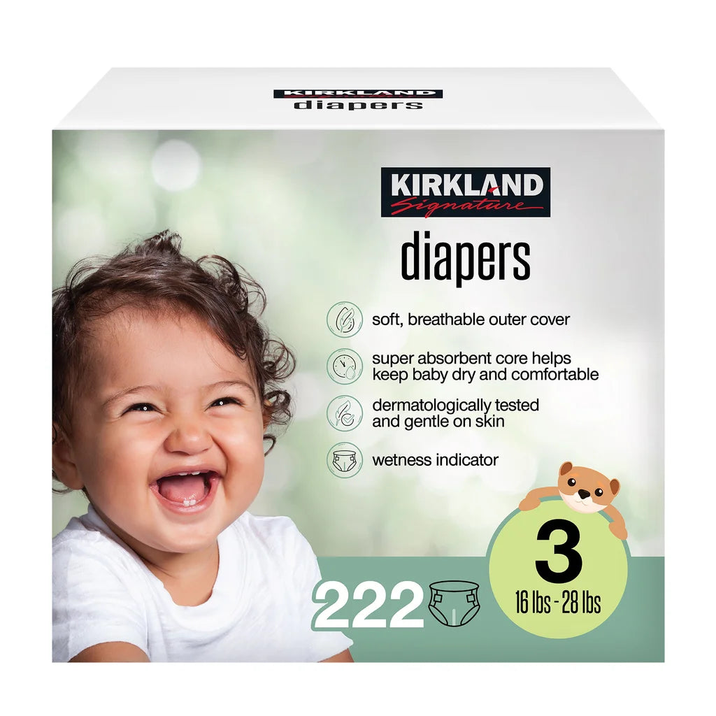 Kirkland Signature Diaper Size 3, 222-count