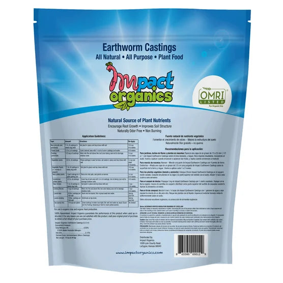 Organic Earthworm Castings All Purpose Plant Food 12lbs