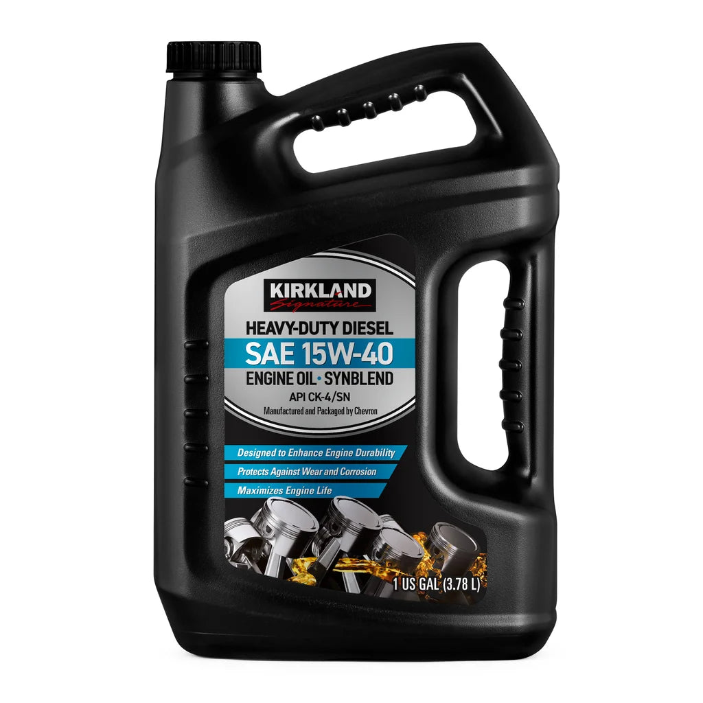 Kirkland Signature Heavy Duty Diesel 15W40 Synblen, 1 gal, 3-count