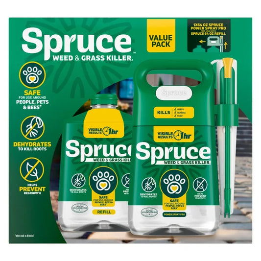 Spruce Snap & Spray Weed & Grass Killer Powered Starter Kit + Refill 128 oz