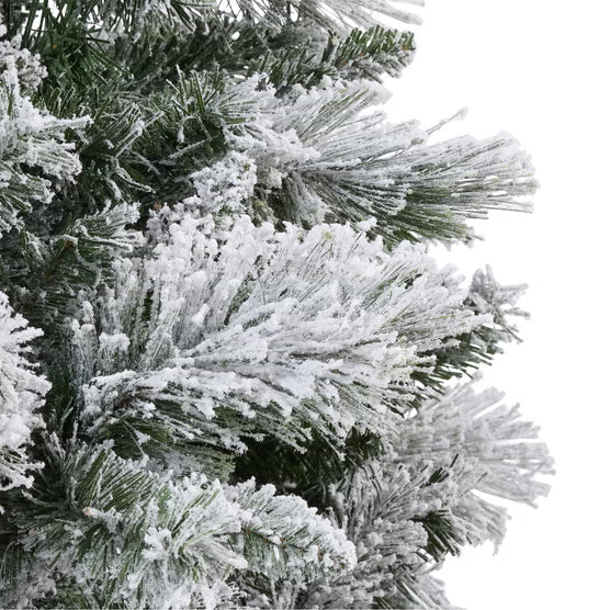 9' Pre-Lit Glitter Flocked Micro LED with Twinkle Artificial Christmas Tree*