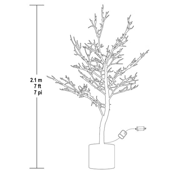 7' Potted Tree with LED Lights*