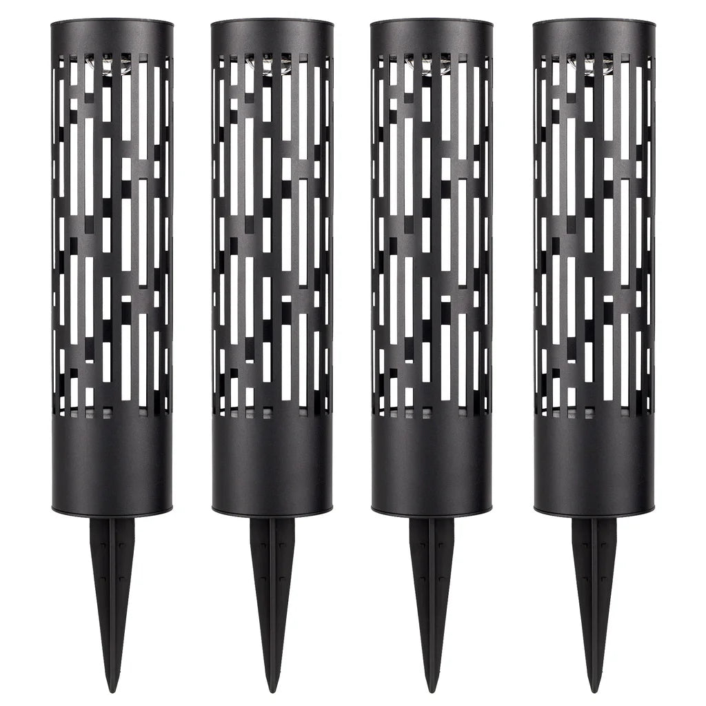 Rotating Solar Bollard Lights, 4-pack
