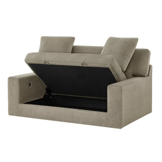 Thomasville Gilroy Fabric Oversized Storage Chair and Storage Ottoman*