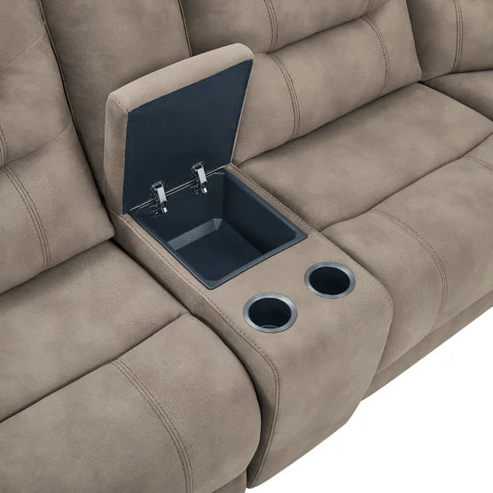 Barcalounger Carmelo Fabric Power Reclining Sectional with Power Headrests*