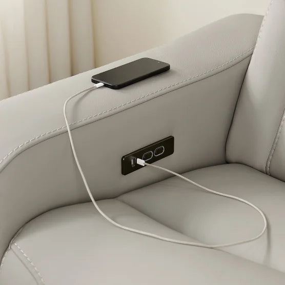 Alton Leather Power Reclining Sofa with Power Headrests and Cooling Unit*