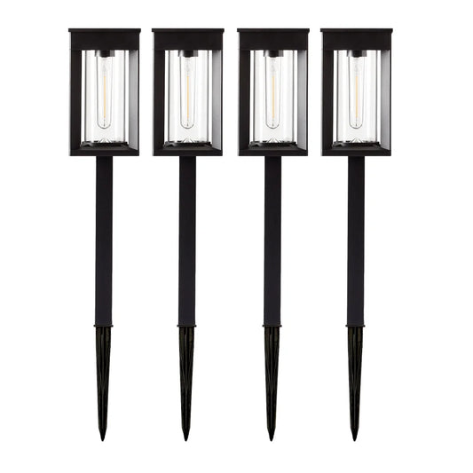 GTX Solar LED Pathway Lights, 4-pack