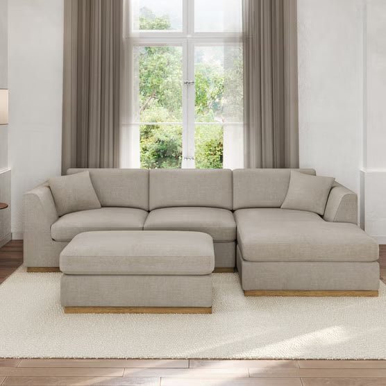 Henredon Caley Reversible Sofa Chaise with Ottoman*