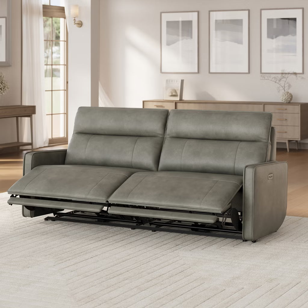 Henredon Keira Leather Power Reclining Sofa with Power Headrests*