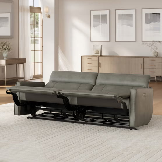 Henredon Keira Leather Power Reclining Sofa with Power Headrests*