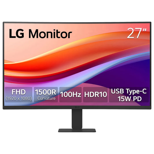 LG 27" Full HD 100Hz Monitor with HDR 10 and USB Type-C 15W P*