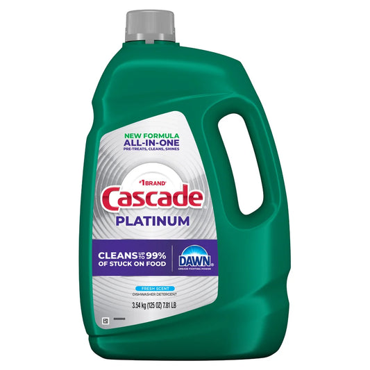Cascade Platinum Liquid Dishwasher Detergent, Fresh, 125 fl oz