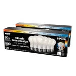 Feit Electric 60W Replacement 5-CCT LED Classic Glass A19 Bulbs, 12-pack*