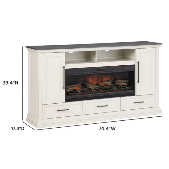 Tresanti Juliette 75” Console with Electric Fireplace*