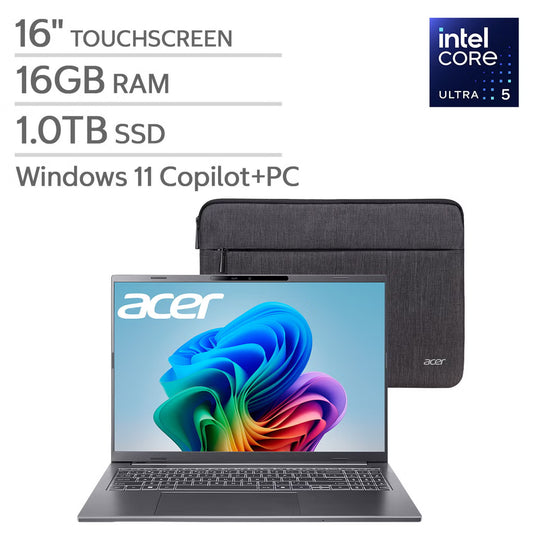 Acer Aspire 16" AI Copilot+ PC Touchscreen Laptop*