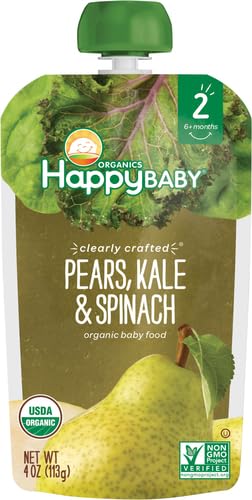 Happy Baby Pears Kale and Spinach Baby Food, 4 oz