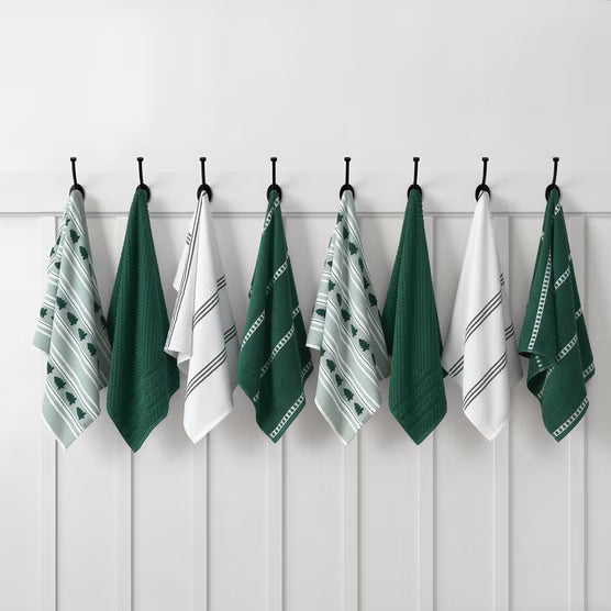 Holiday Kitchen Towels, 8-pack (multiple colors)