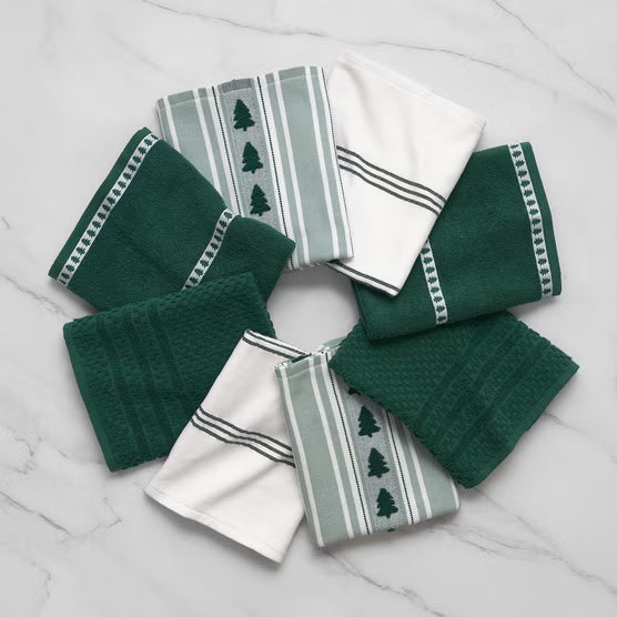 Holiday Kitchen Towels, 8-pack (multiple colors)
