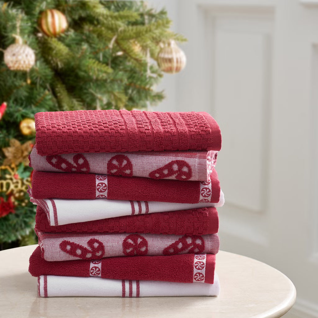 Holiday Kitchen Towels, 8-pack (multiple colors)