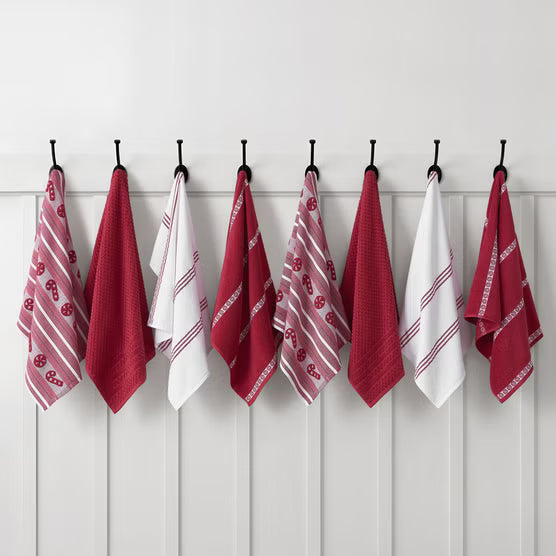 Holiday Kitchen Towels, 8-pack (multiple colors)