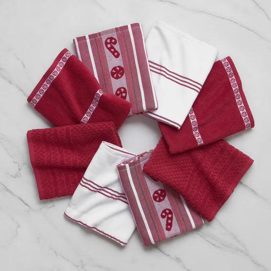 Holiday Kitchen Towels, 8-pack (multiple colors)