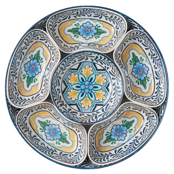 7-piece Melamine Lazy Susan with Cover