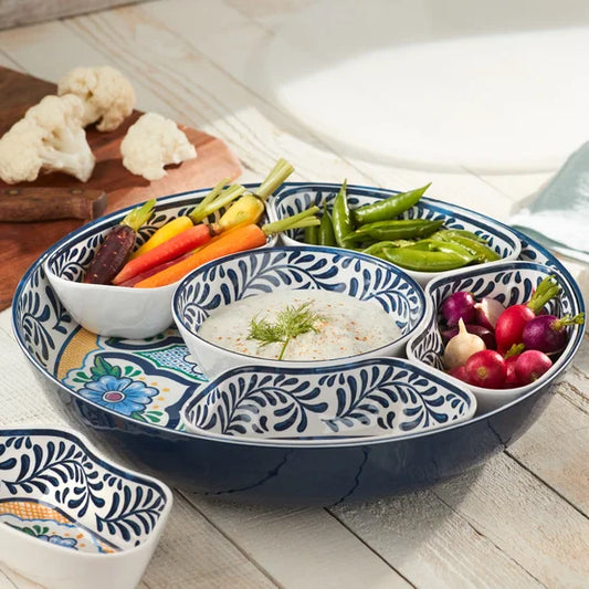 7-piece Melamine Lazy Susan with Cover