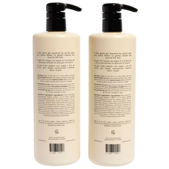 Nopalera Cactus Shower Gel, 24oz, 2-pack