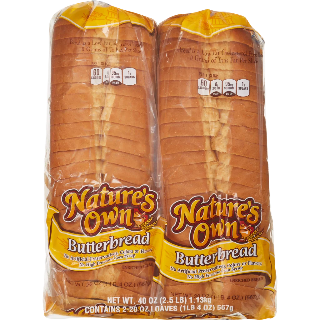 Nature's Own ButterBread Bread, 20 oz, 2 ct