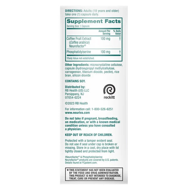 Neuriva Original Brain Supplement, 50 Count