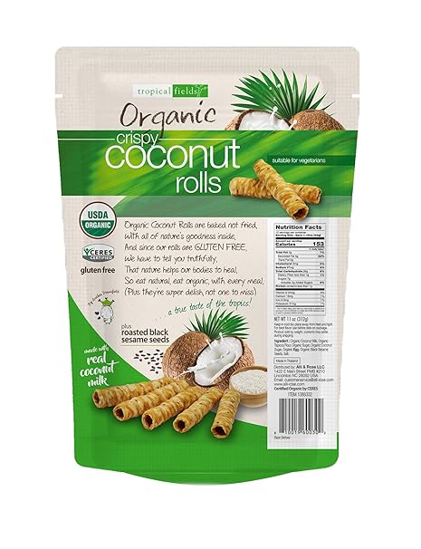 Tropical Fields Organic Coconut Rolls, 11 oz