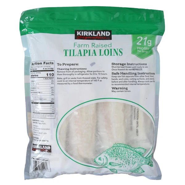 Kirkland Signature Farmed Tilapia Indiv. Wrapped, 3 lb